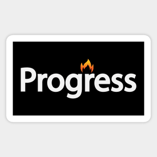 Progress artistic typographic design Sticker